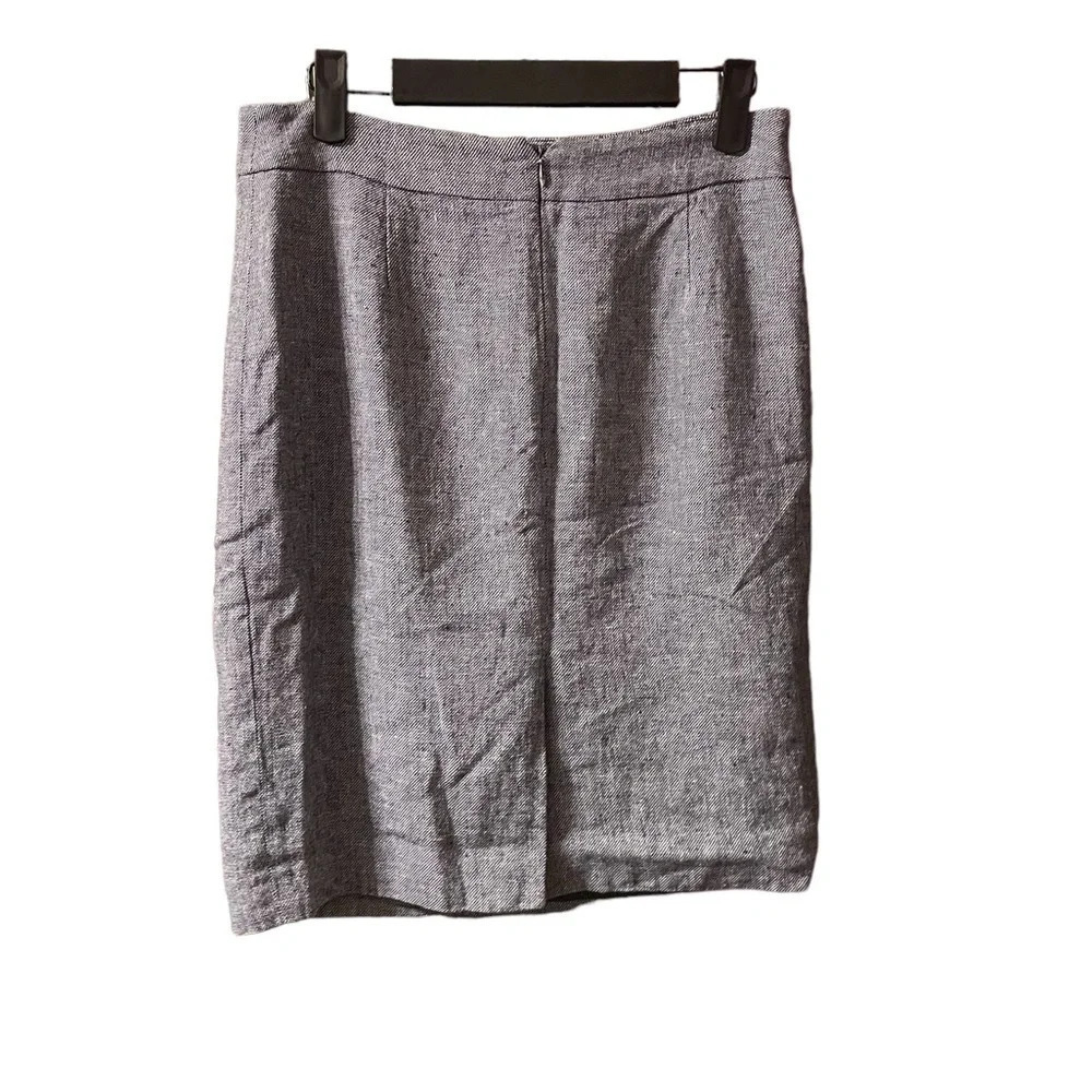 CALVIN KLEIN LINEN BLEND SKIRT - Picture 2 of 4
